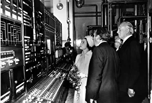 Queen Elizabeth II at Milk Marketing Board Maelor Creamery at Marchweil, North Wales Queen Elizabeth II at Milk Marketing Board Maelor Creamery at Marchweil, North Wales