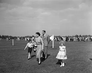 Queen Elizabeth II with Prince Charles and Princess Anne at Windsor Great Park to watch Queen Elizabeth II with Prince Charles and Princess Anne at Windsor Great Park to watch