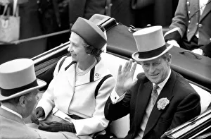 Queen Elizabeth II and Prince Philip, Duke of Edinburgh arriving at Royal Ascot Queen Elizabeth II and Prince Philip, Duke of Edinburgh arriving at Royal Ascot