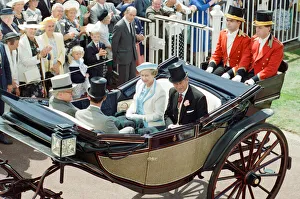 Queen Elizabeth II and Prince Philip attend the first day of the Ascot races Queen Elizabeth II and Prince Philip attend the first day of the Ascot races