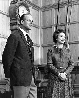 Queen Elizabeth II with Prince Philip in the main hall during a photocall at Balmoral Queen Elizabeth II with Prince Philip in the main hall during a photocall at Balmoral