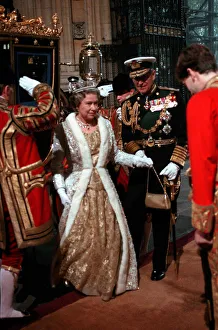 Queen Elizabeth II and Prince Philip during the state opening of Parliament Queen Elizabeth II and Prince Philip during the state opening of Parliament