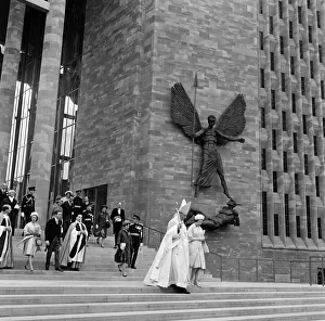 Queen Elizabeth II and Princess Margaret attend the consecration of the new Coventry Queen Elizabeth II and Princess Margaret attend the consecration of the new Coventry