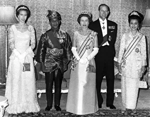 Queen Elizabeth II with Sultan Abdul Halim Shah of Malaysia and His Queen Queen Elizabeth II with Sultan Abdul Halim Shah of Malaysia and His Queen