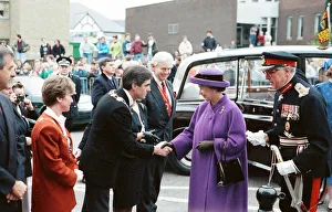 Queen Elizabeth II visits Huddersfield. 30th November 1990 Queen Elizabeth II visits Huddersfield. 30th November 1990