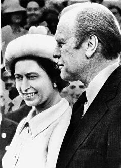 Queen Elizabeth July1976 with American President Gerald Ford on State Visit to America Queen Elizabeth July1976 with American President Gerald Ford on State Visit to America