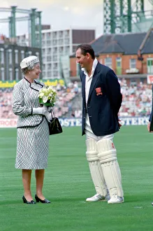 Queen Elizabeth opens The Ken Barrington Stand at The Oval Cricket Ground Queen Elizabeth opens The Ken Barrington Stand at The Oval Cricket Ground
