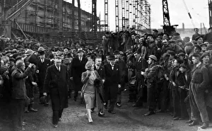 Queen Elizabeth The Queen Mother leaving Readhead's shipyard, South Shields Queen Elizabeth The Queen Mother leaving Readhead's shipyard, South Shields