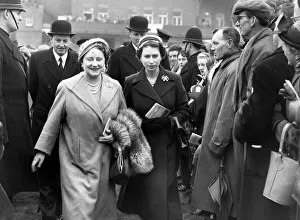 Queen Elizabeth The Queen Mother and Queen Elizabeth II attend the Grand National at Queen Elizabeth The Queen Mother and Queen Elizabeth II attend the Grand National at