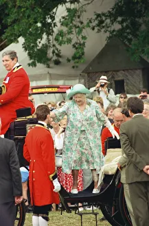 Queen Elizabeth The Queen Mother at Sandringham Flower Show, Norfolk. 26th July 1995 Queen Elizabeth The Queen Mother at Sandringham Flower Show, Norfolk. 26th July 1995