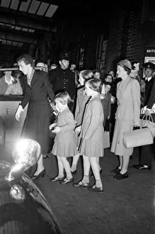 Queen Ingrid of Denmark and her three daughters arrive in London Queen Ingrid of Denmark and her three daughters arrive in London