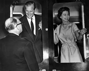 The Queen leaving Manchester, 18th February 1965. Prince Philip The Queen leaving Manchester, 18th February 1965. Prince Philip