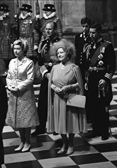 The Queen Mother in St Pauls Cathedral for the Thanksgiving Service with other members of The Queen Mother in St Pauls Cathedral for the Thanksgiving Service with other members of