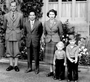The Queen and Prince Philip with Prince Charles and Princess Anne pose with King Feisal The Queen and Prince Philip with Prince Charles and Princess Anne pose with King Feisal