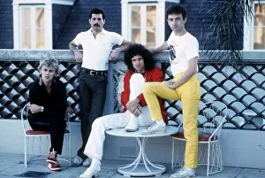 Images Dated 21st September 1981: Queen the rock band Freddie Mercury, Brian May, Roger Taylor