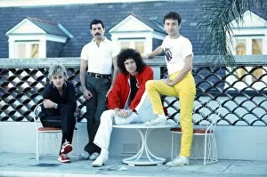 Images Dated 21st September 1981: Queen, the rock band Freddie Mercury, Brian May, Roger Taylor