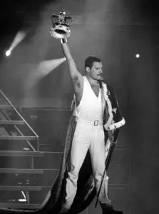 Queen Rock Group - Freddie Mercury in concert at St James Park in Newcastle. 1986 Queen Rock Group - Freddie Mercury in concert at St James Park in Newcastle. 1986