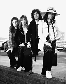 Images Dated 1st February 1974: Queen Rock Pop Group Left to Right: John Deacon Roger Taylor Brian May