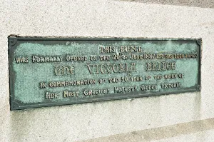 Queen Victoria Bridge Plaque, Thornby, 23rd September 1997 Queen Victoria Bridge Plaque, Thornby, 23rd September 1997