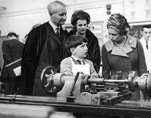 The Queen visits Manchester. Stops to talk to a young boy. March 1965 The Queen visits Manchester. Stops to talk to a young boy. March 1965