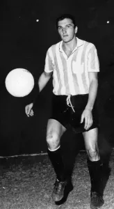 Racing Club of Argentina football player Miguel Angel Mori training ahead of the World Racing Club of Argentina football player Miguel Angel Mori training ahead of the World