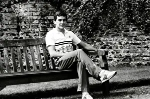 Racing driver Ayrton Senna at the Lotus Racing H.Q, Norfolk. 4th July 1985 Racing driver Ayrton Senna at the Lotus Racing H.Q, Norfolk. 4th July 1985