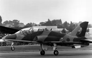 A RAF Hawker Siddley Hawk trainer / ground attack aircraft at the 1978 Farnborough A RAF Hawker Siddley Hawk trainer / ground attack aircraft at the 1978 Farnborough