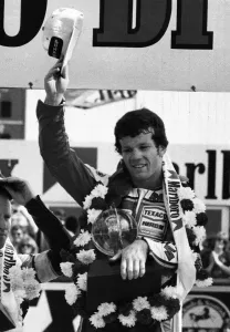 Randy Mamola winner of the 500cc British Grand Prix 1980 Randy Mamola winner of the 500cc British Grand Prix 1980