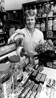 Rangers FC player Dave MacKinnon puts in some time in his shop in Renfrew after training Rangers FC player Dave MacKinnon puts in some time in his shop in Renfrew after training