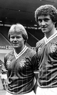 Rangers FC players, Dave MacKinnon pictured on the left. Circa 1982 Rangers FC players, Dave MacKinnon pictured on the left. Circa 1982