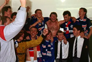 Rangers players celebrate in dressing room May 1987 Colin West Ally McCoist Robert Rangers players celebrate in dressing room May 1987 Colin West Ally McCoist Robert