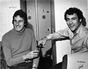 Ray Kennedy toasts hero goalkeeper Ray Clemence for his vital penalty save in the UEFA Ray Kennedy toasts hero goalkeeper Ray Clemence for his vital penalty save in the UEFA