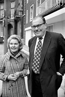 Reginald Maudling MP and wife. February 1975 75-00970 Reginald Maudling MP and wife. February 1975 75-00970