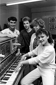 Rehearsing for a special production are Joanne Wilkinson at the piano with (from left Rehearsing for a special production are Joanne Wilkinson at the piano with (from left