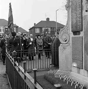 Remembrance Day service at Thornaby. November 1972 Remembrance Day service at Thornaby. November 1972