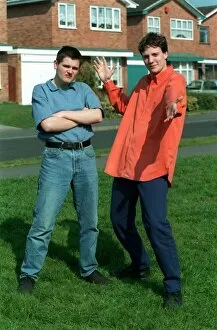 Images Dated 20th October 1997: Richard Alford TV Presenter October 97 With his best mate Dean Aldarige
