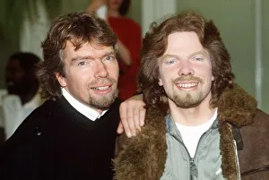 Richard Branson entrepreneur at Madame Tussauds with a waxwork model of himself Richard Branson entrepreneur at Madame Tussauds with a waxwork model of himself