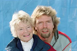 Richard Branson pictured with his mother. He is hoping to make the 6200 mile trip to Richard Branson pictured with his mother. He is hoping to make the 6200 mile trip to