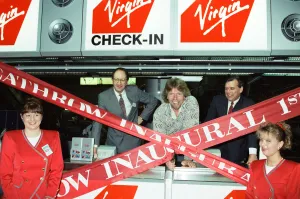 Richard Branson seen here opening the Virgin Atlantic check in desks at Heathrow 1st July Richard Branson seen here opening the Virgin Atlantic check in desks at Heathrow 1st July