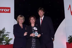 Richard Madeley and wife Judy Madeley May 1999 with Neighbour of the year Richard Madeley and wife Judy Madeley May 1999 with Neighbour of the year