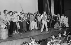 Rob Brydon appears in Porthcawl Comprehensive School's production of ' Rob Brydon appears in Porthcawl Comprehensive School's production of '