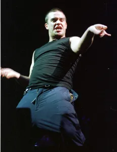 Robbie Williams in concert at Wembley Arena February 1998 Robbie Williams in concert at Wembley Arena February 1998