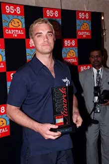 Robbie Williams Singer April 1998 At the 98.5 Capital FM London Awards at The Royal Robbie Williams Singer April 1998 At the 98.5 Capital FM London Awards at The Royal