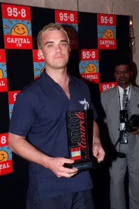 Robbie Williams Singer April 1998 At the 98.5 Capital FM London Awards at The Royal Robbie Williams Singer April 1998 At the 98.5 Capital FM London Awards at The Royal