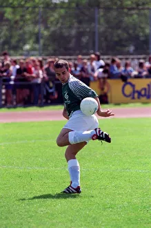 Robbie Williams Singer May 98 Pop star playing in a celebrity football match Robbie Williams Singer May 98 Pop star playing in a celebrity football match