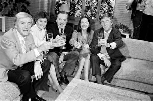 Images Dated 1st January 1983: Robert Kee, Angela Rippon, David Frost, Anna Ford and Michael Parkinson at the TV-am