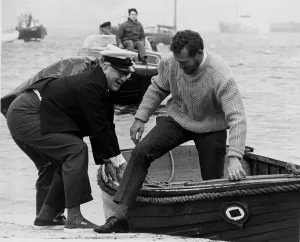 Robin Knox Johnston is helped on to dry land after winning the 1968-69 Sunday Times Robin Knox Johnston is helped on to dry land after winning the 1968-69 Sunday Times