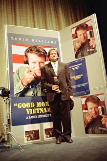Robin Williams, American actor and comedian, promotes his most recent film, Good Morning Robin Williams, American actor and comedian, promotes his most recent film, Good Morning