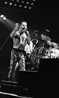 Images Dated 31st August 1984: Rock group Queen in concert at the NEC Arena in Birmingham 31st August 1984