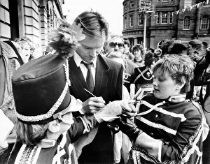 Images Dated 1st May 1996: Rock star turned film star Sting was beseiged by autograph hunters when he returned to
